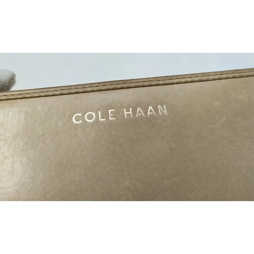 Cole Haan Tan Leather Credit Card Bifold Long Wallet